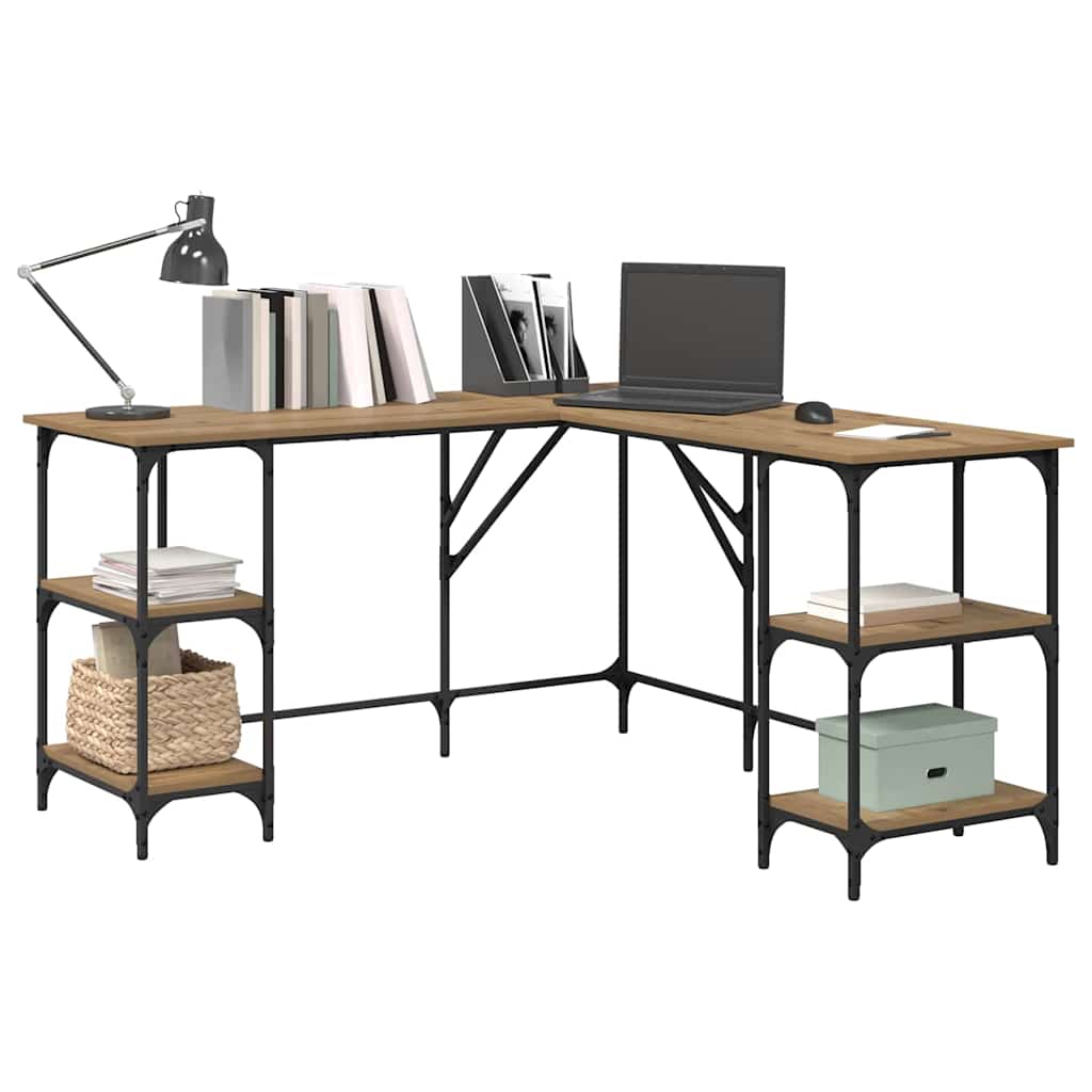 Skrivebord Artisan Eik 139 x 139 x 75 cm Konstruert tre