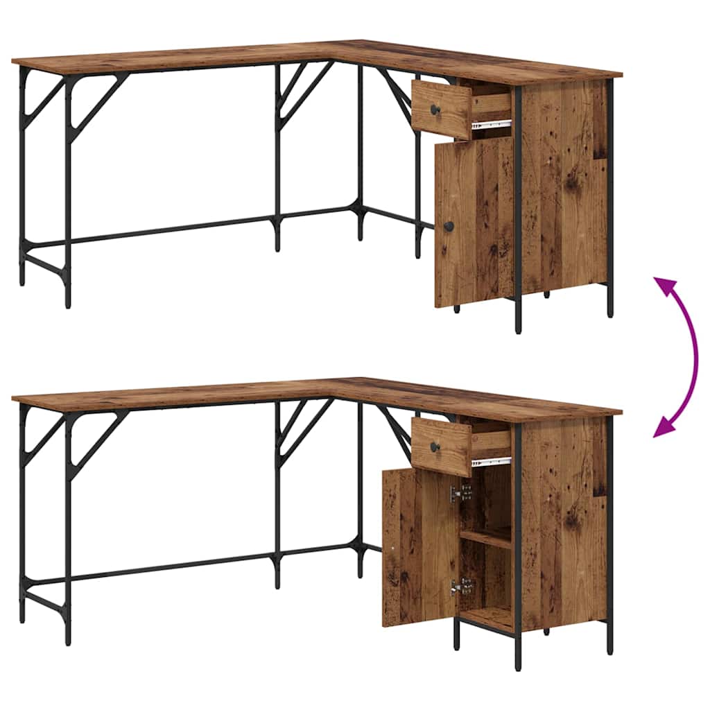 Skrivebord Gamle tre 141 x 141 x 75 cm Konstruert tre