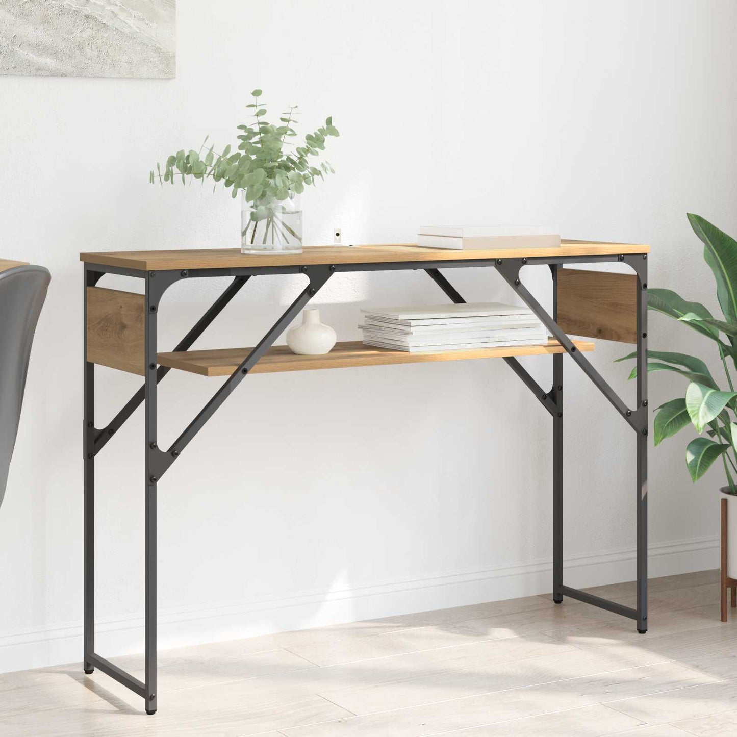 Konsollbord Artisan Eik Konstruert tre 105x30x75cm