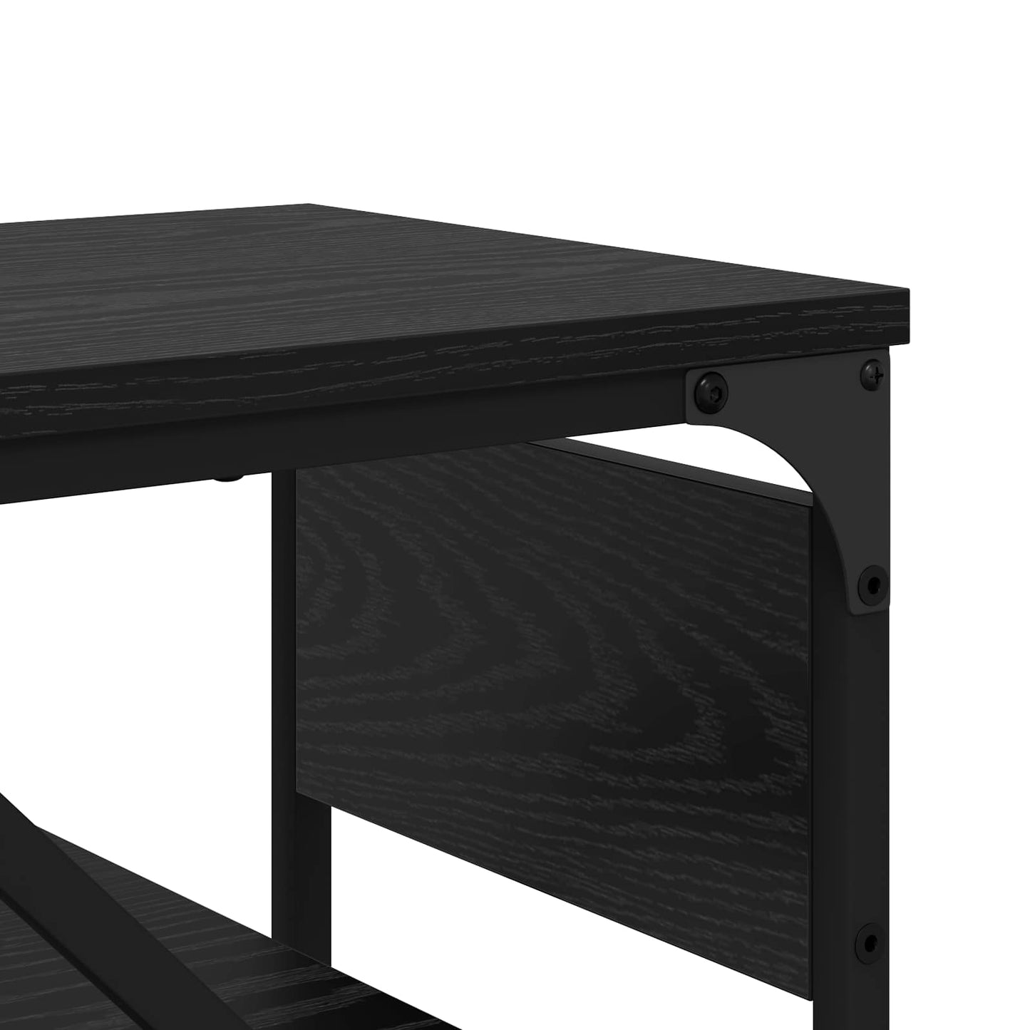 Konsollbord Svart Eik 105x30x75cm Konstruert tre
