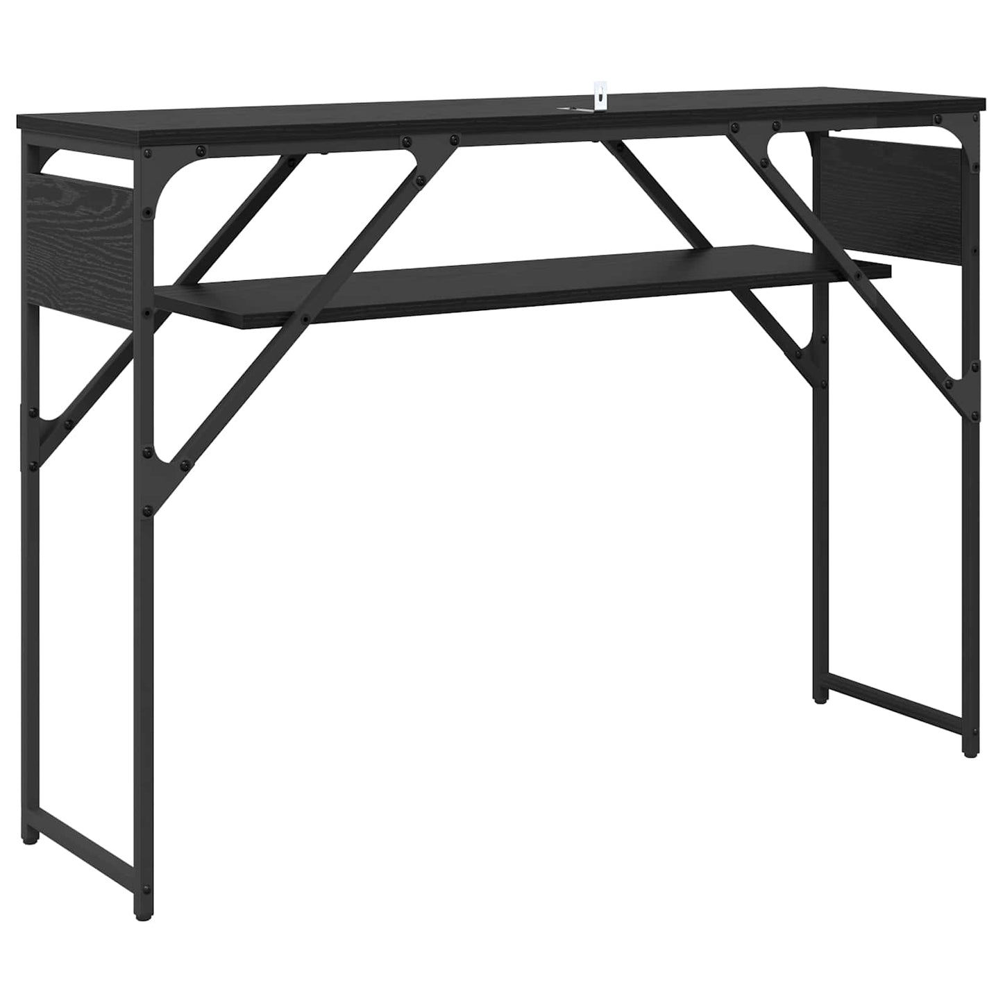 Konsollbord Svart Eik 105x30x75cm Konstruert tre