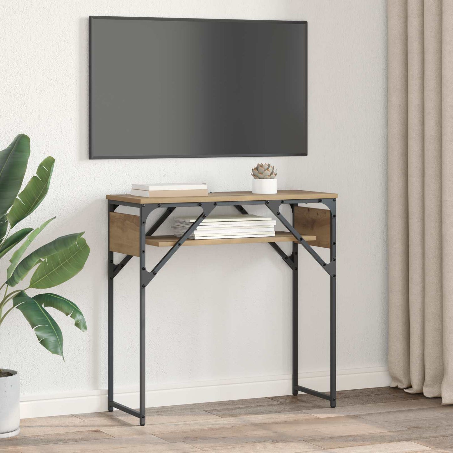 Konsollbord Artisan Eik Konstruert tre 75x30x75cm