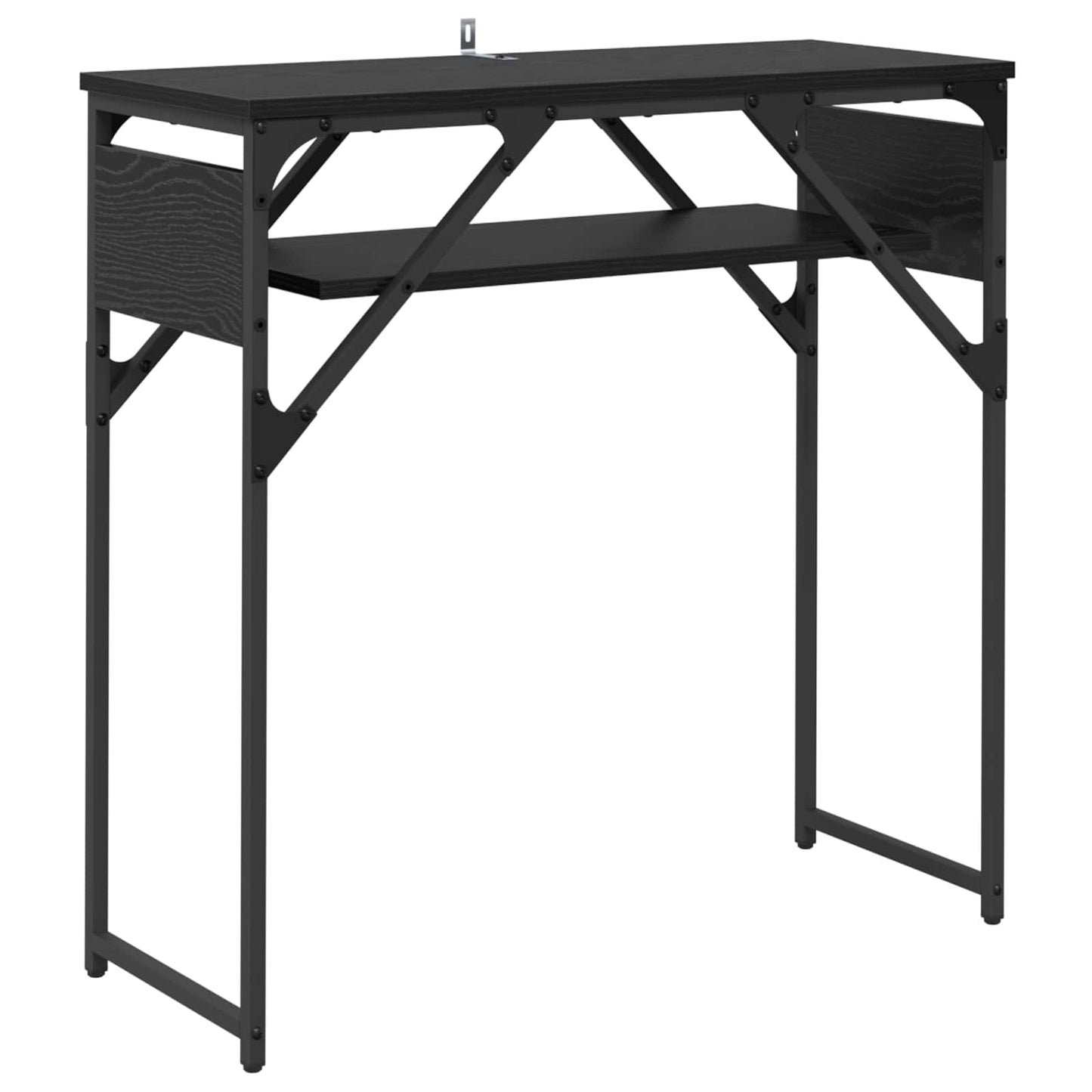 Konsollbord Svart Eik 75x30x75cm Konstruert tre