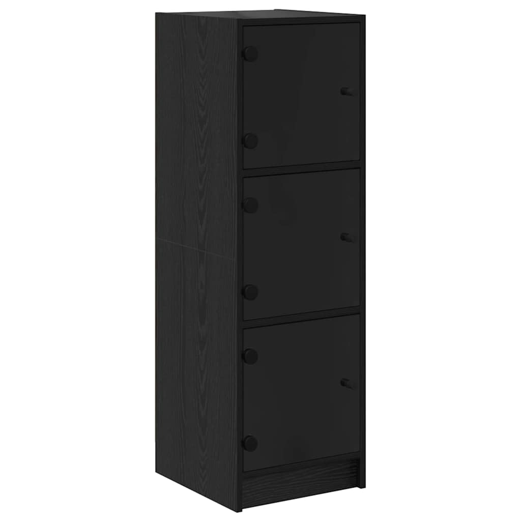 Høyskap Svart Eik 35 x 37 x 109 cm Konstruert tre