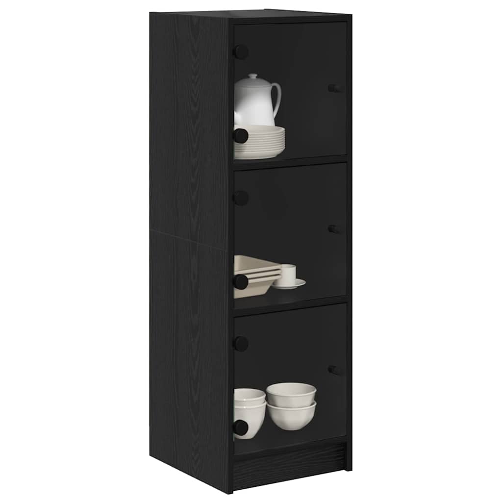 Høyskap Svart Eik 35 x 37 x 109 cm Konstruert tre