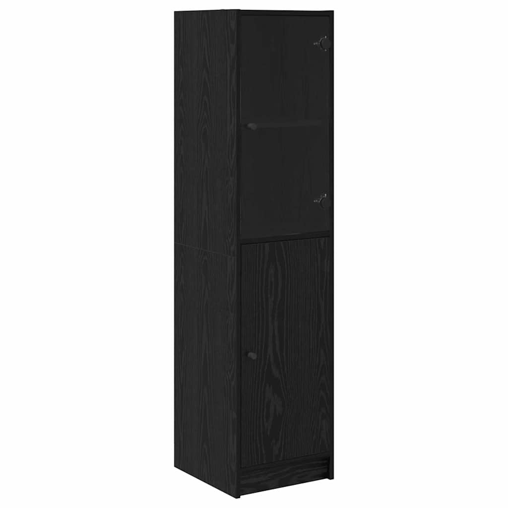 Høyskap Svart Eik 35 x 37 x 142 cm Konstruert tre