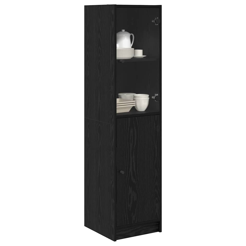 Høyskap Svart Eik 35 x 37 x 142 cm Konstruert tre