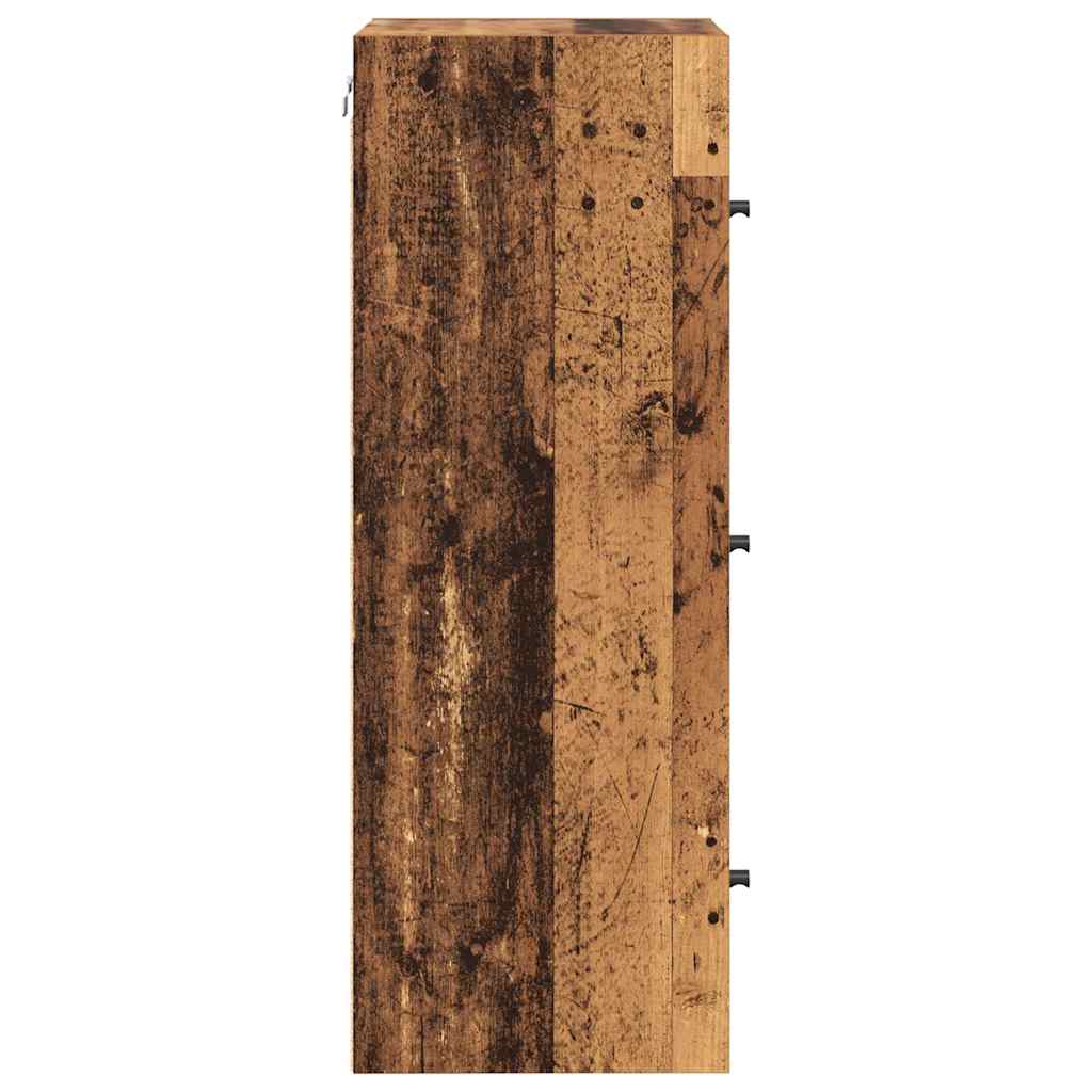 Veggskap Veggmontert Gamle tre 35 x 37 x 102 cm Konstruert tre