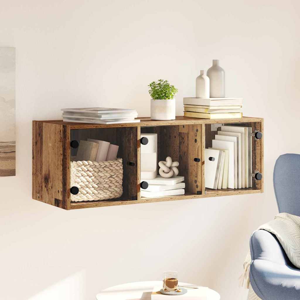 Veggskap Veggmontert Gamle tre 102 x 37 x 35 cm Konstruert tre