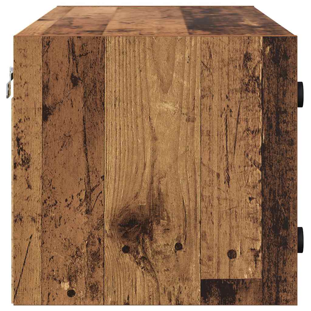 Veggskap Veggmontert Gamle tre 102 x 37 x 35 cm Konstruert tre