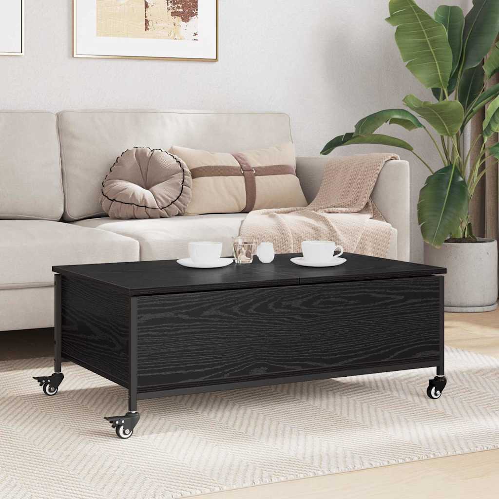 Kaffebord Svart Eik 91 x 55 x 32 cm Konstruert tre