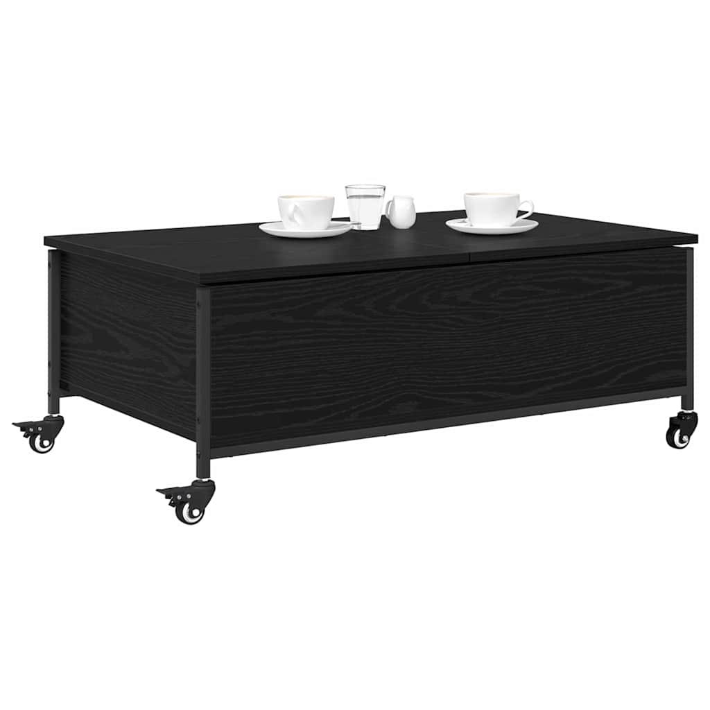 Kaffebord Svart Eik 91 x 55 x 32 cm Konstruert tre