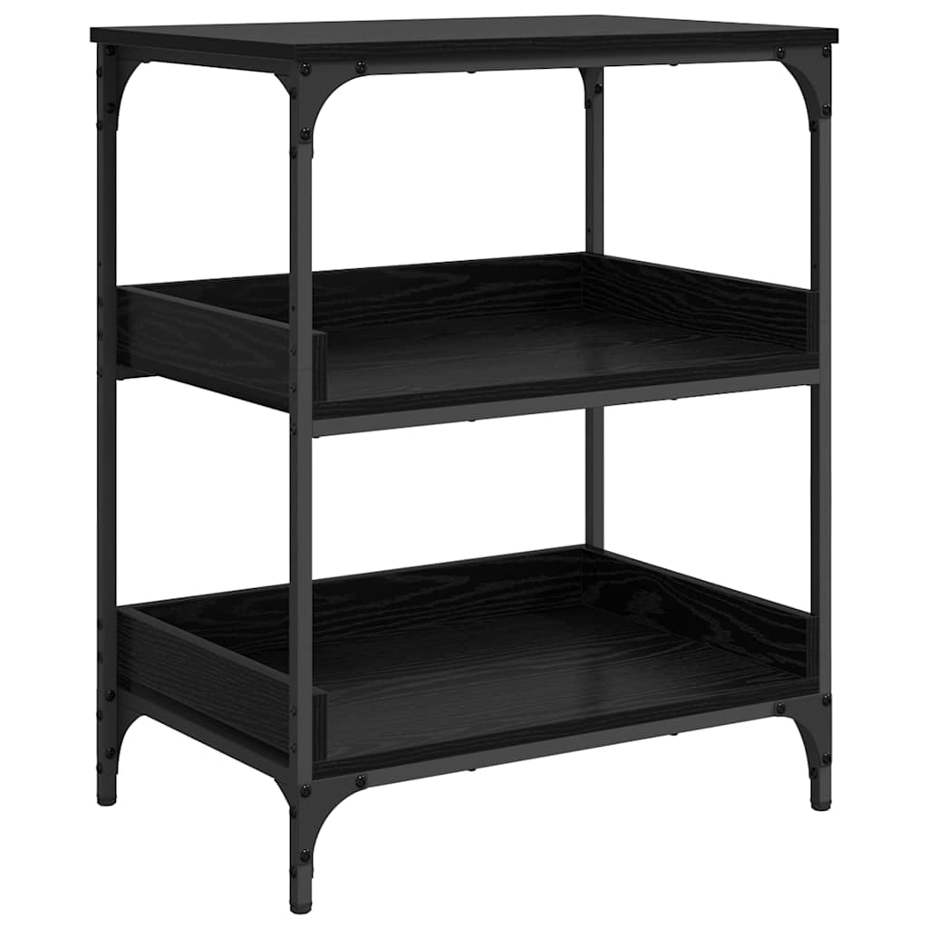 Kjøkkenvogn Svart Eik 60 x 41 x 80.5 cm Konstruert tre