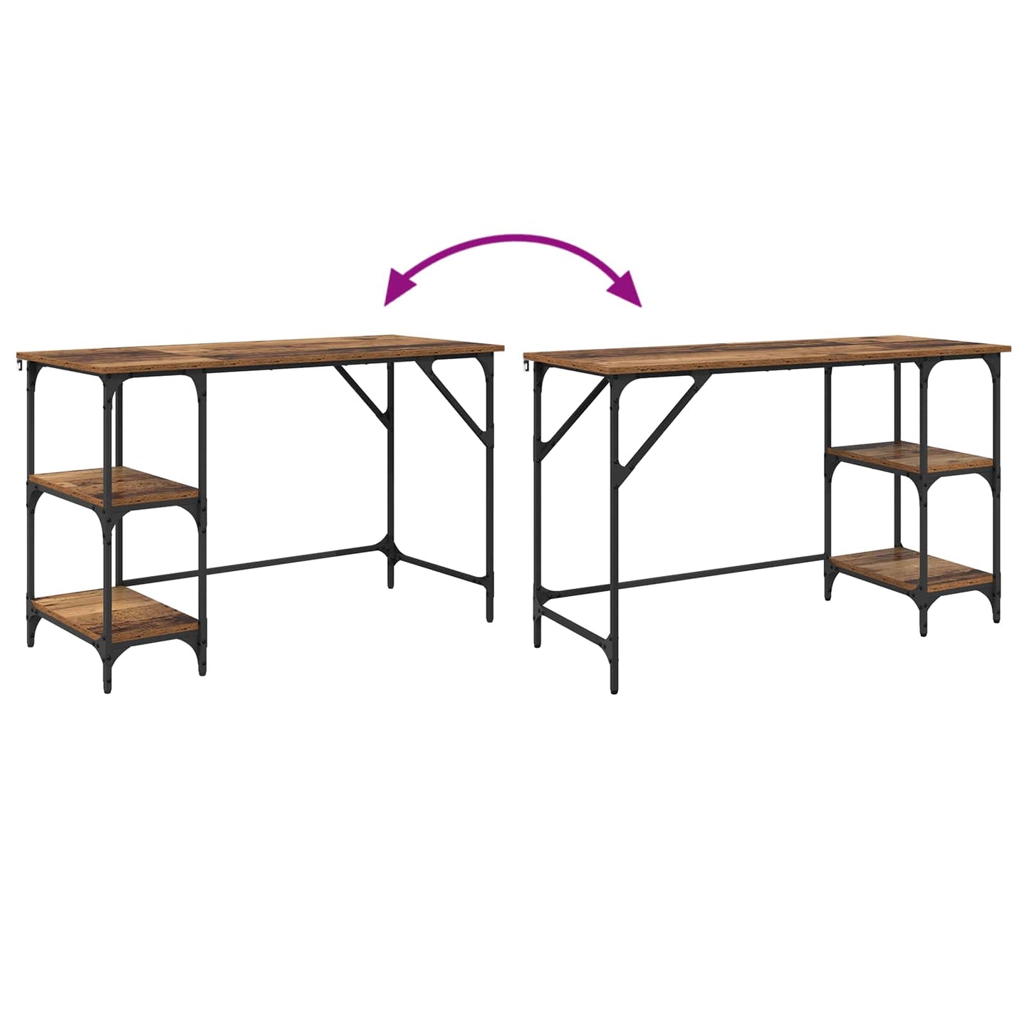 Skrivebord Gamle tre 120 x 50 x 75 cm Konstruert tre