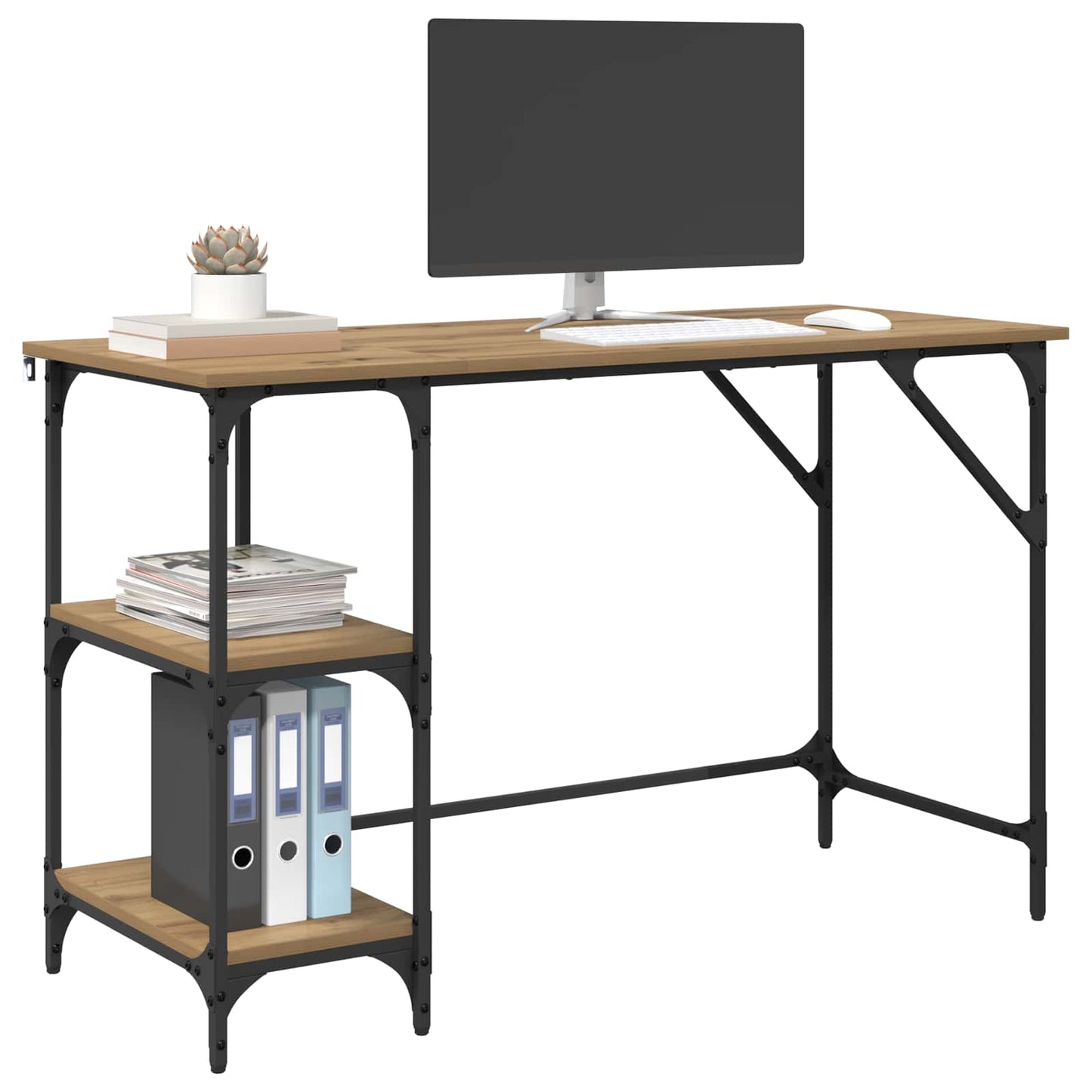 Skrivebord Artisan Eik 120 x 50 x 75 cm Konstruert tre
