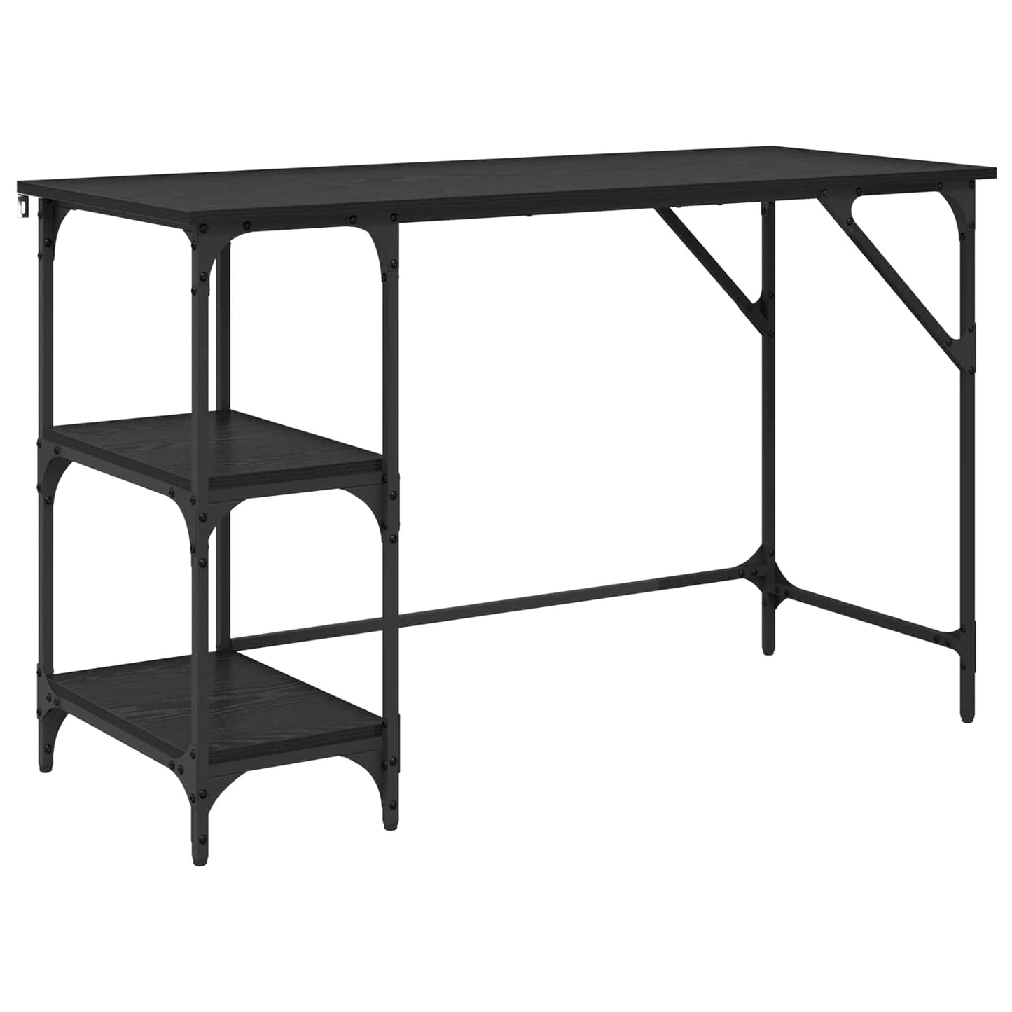 Skrivebord Svart Eik 120 x 50 x 75 cm Konstruert tre
