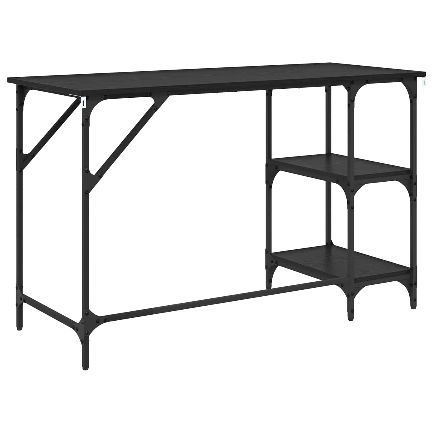 Skrivebord Svart Eik 120 x 50 x 75 cm Konstruert tre