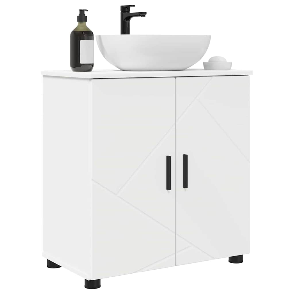 Baderomsskap Hvit 61 x 35 x 64 cm Konstruert tre & Metall