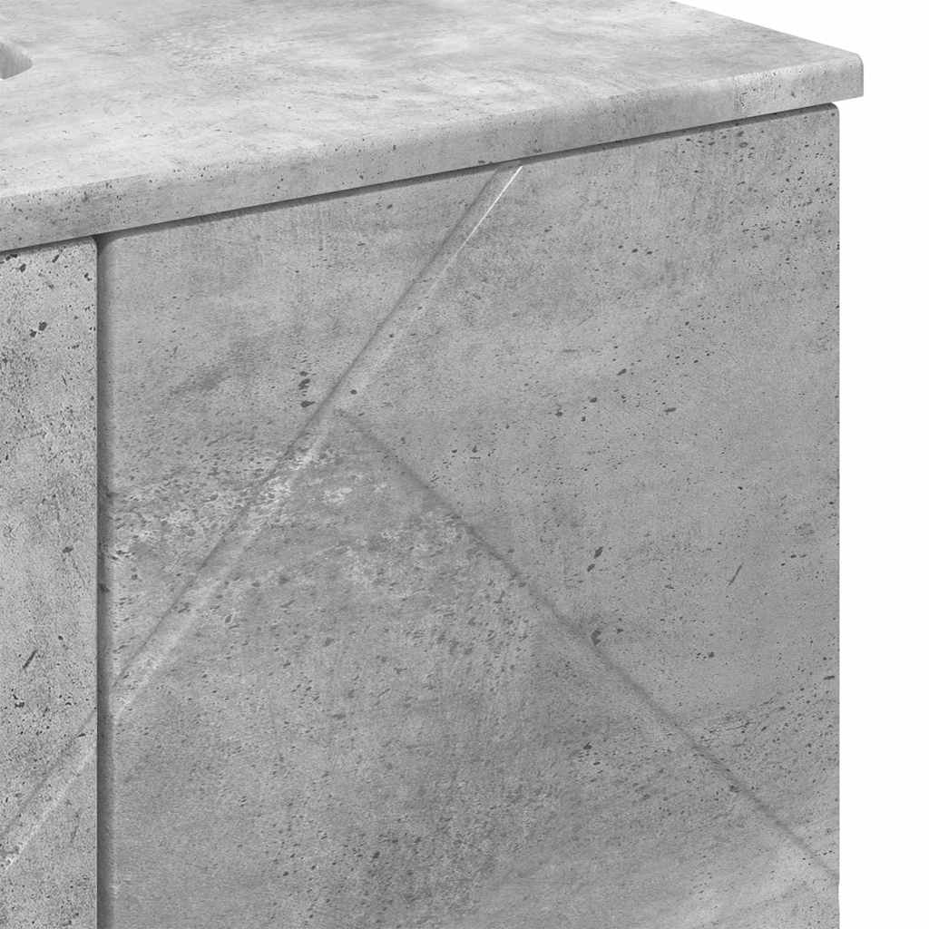 Baderomsskap Betonggrå 61 x 35 x 64 cm Konstruert tre & Metall