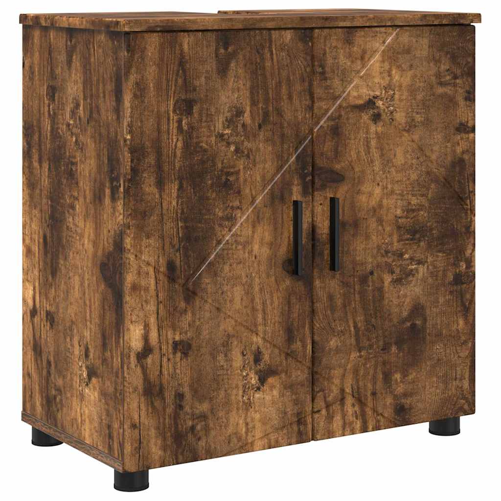 Baderomsskap Røkt eik 61 x 35 x 64 cm Konstruert tre & Metall