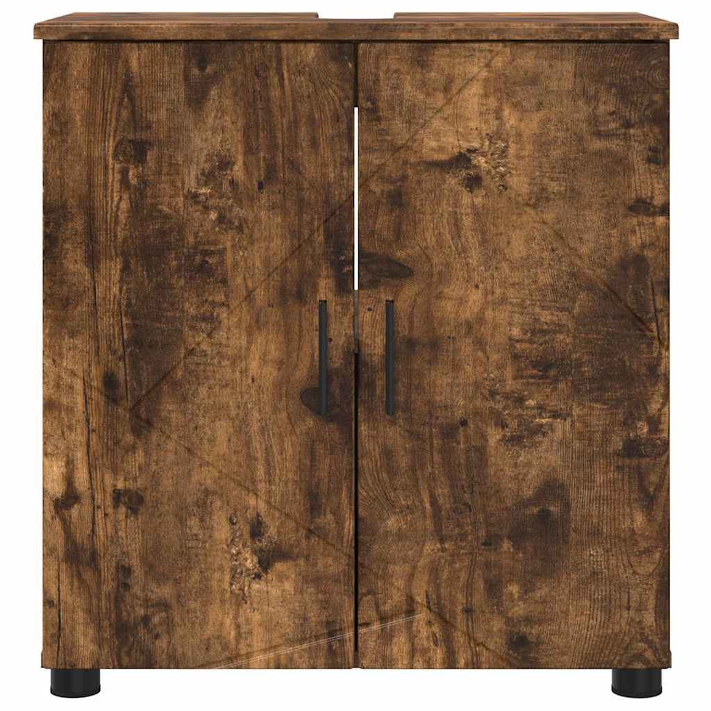 Baderomsskap Røkt eik 61 x 35 x 64 cm Konstruert tre & Metall