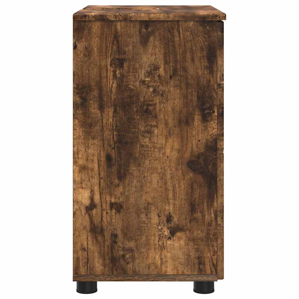Baderomsskap Røkt eik 61 x 35 x 64 cm Konstruert tre & Metall