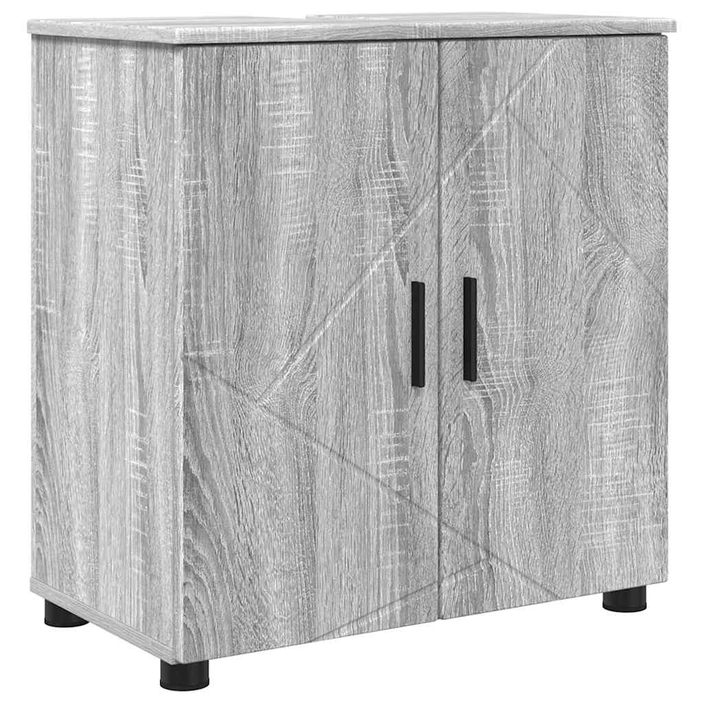 Baderomsskap Grå Sonoma 61 x 35 x 64 cm Konstruert tre & Metall