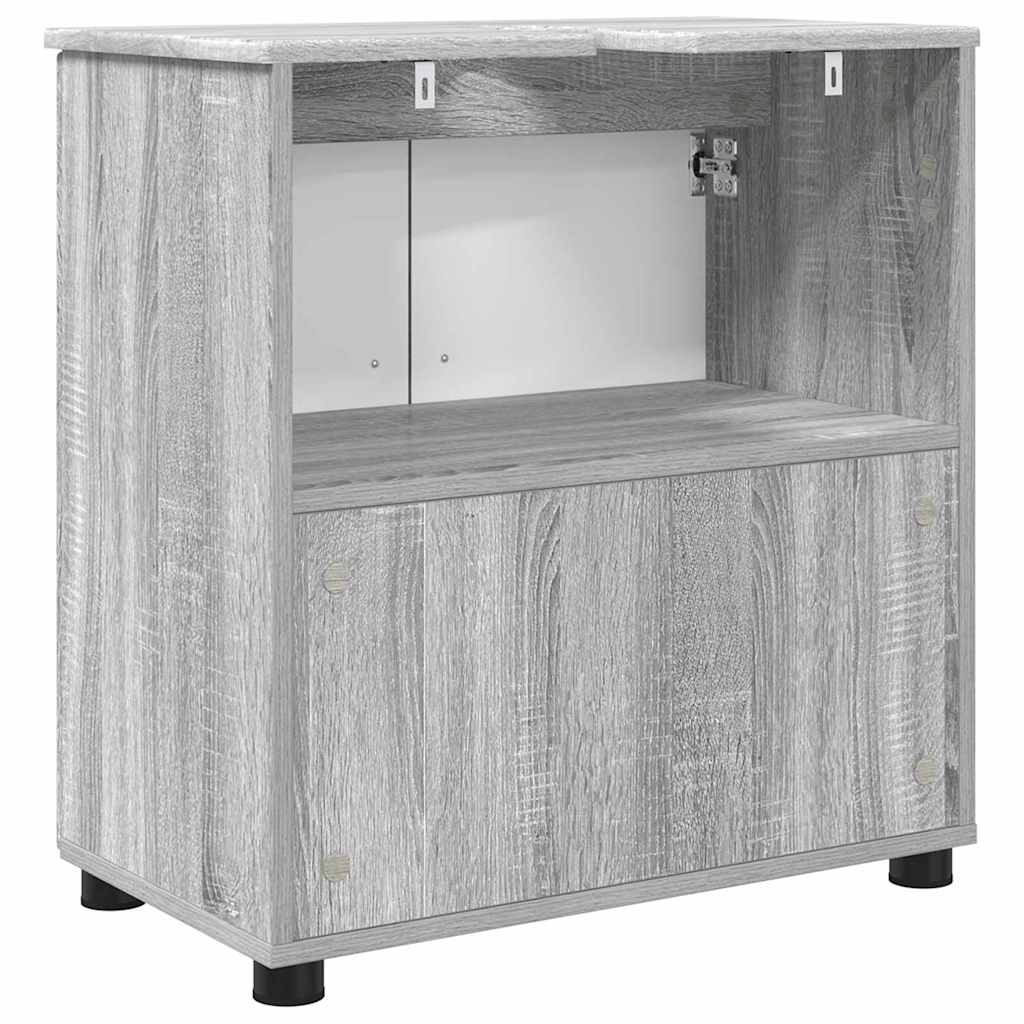 Baderomsskap Grå Sonoma 61 x 35 x 64 cm Konstruert tre & Metall