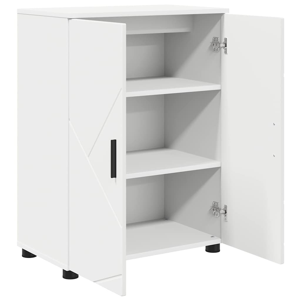 Baderomsskap Hvit 60 x 35 x 80 cm Konstruert tre & Metall
