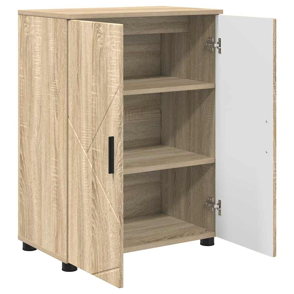 Baderomsskap Sonoma eik 60 x 35 x 80 cm Konstruert tre & Metall