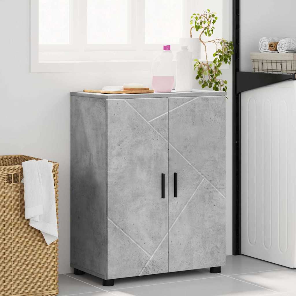 Baderomsskap Betonggrå 60 x 35 x 80 cm Konstruert tre, Metall