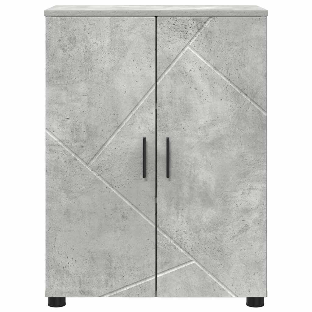 Baderomsskap Betonggrå 60 x 35 x 80 cm Konstruert tre, Metall