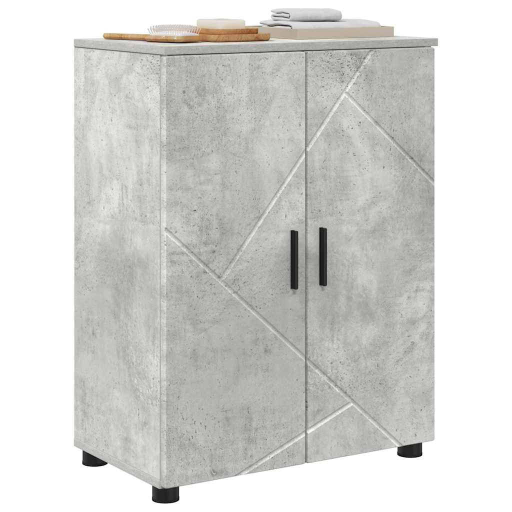 Baderomsskap Betonggrå 60 x 35 x 80 cm Konstruert tre, Metall