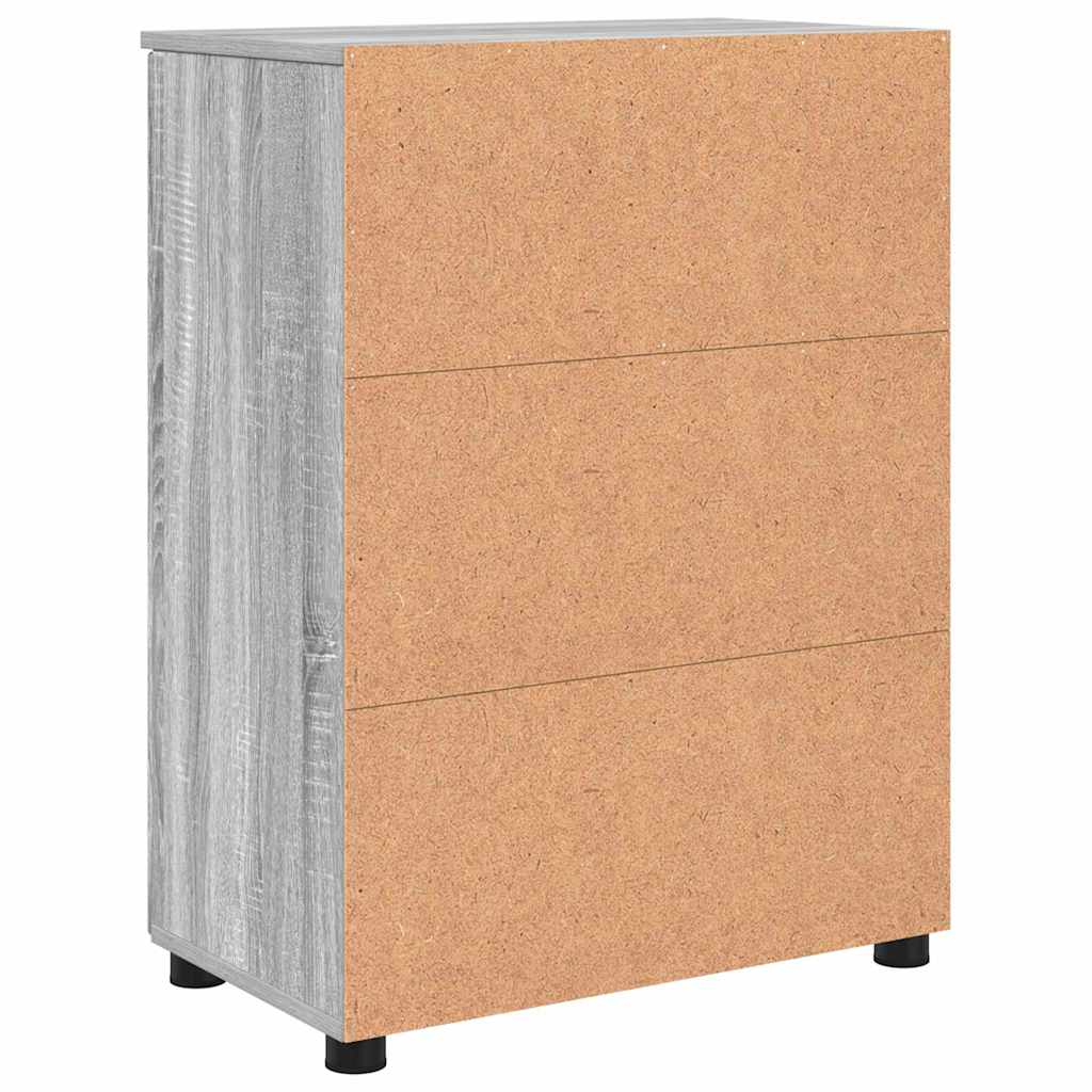 Baderomsskap Grå Sonoma 60 x 35 x 80 cm Konstruert tre & Metall