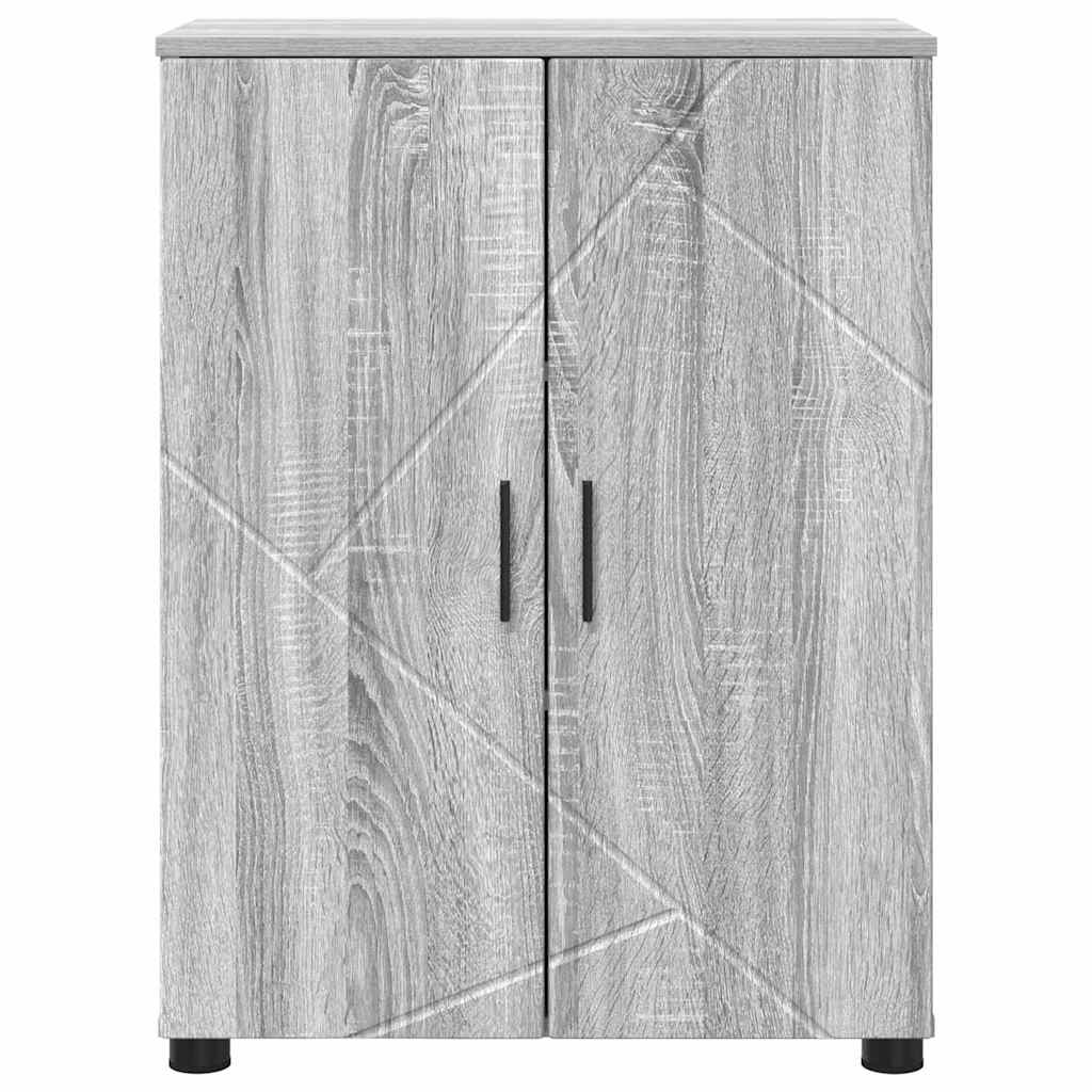 Baderomsskap Grå Sonoma 60 x 35 x 80 cm Konstruert tre & Metall
