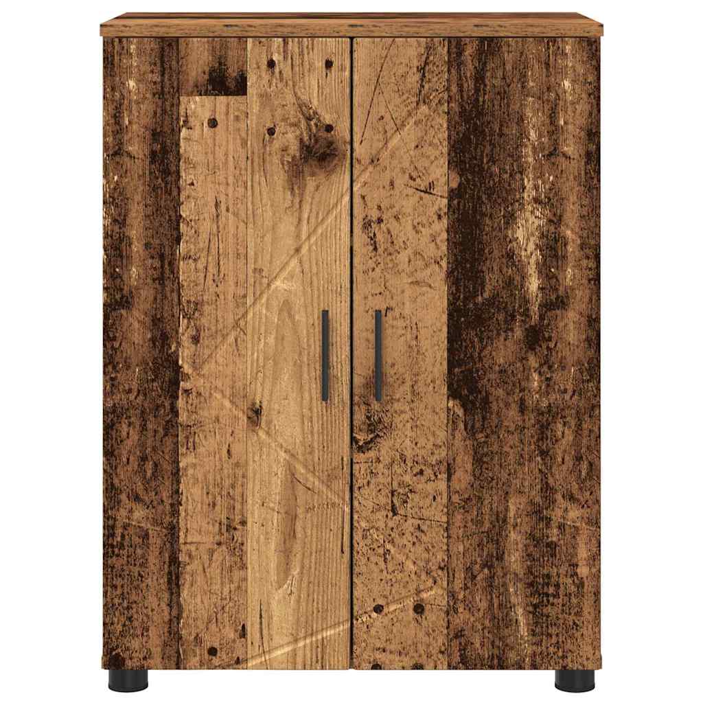 Baderomsskap Gamle tre 60 x 35 x 80 cm Konstruert tre & Metall