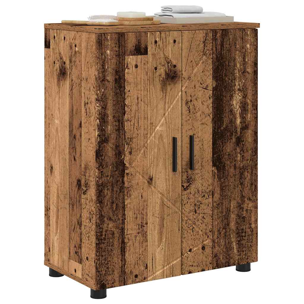 Baderomsskap Gamle tre 60 x 35 x 80 cm Konstruert tre & Metall