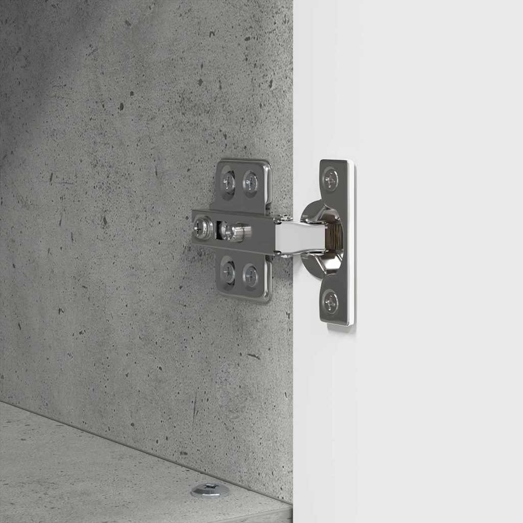 Baderomsskap Betonggrå 30 x 35 x 95 cm Konstruert tre & Metall