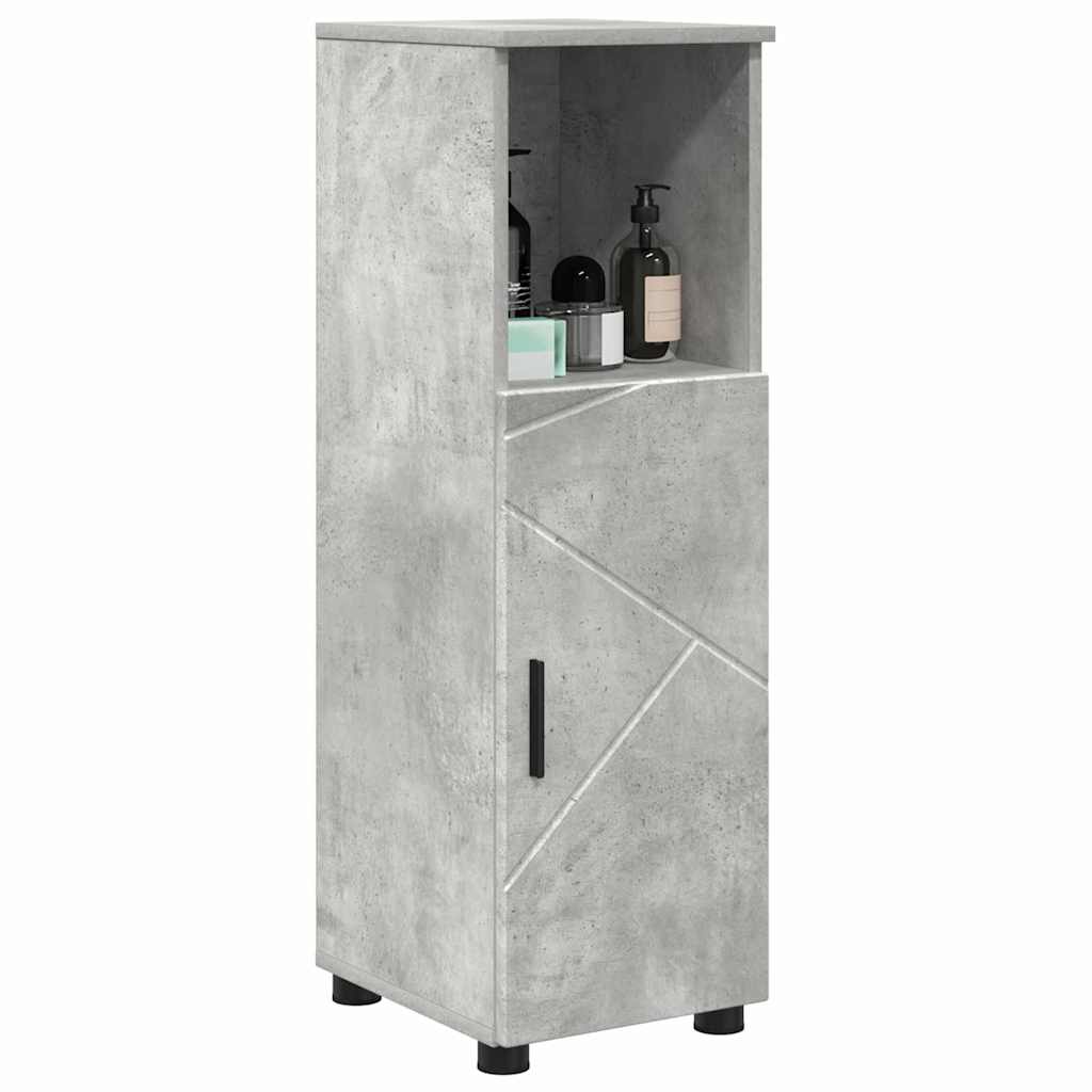 Baderomsskap Betonggrå 30 x 35 x 95 cm Konstruert tre & Metall