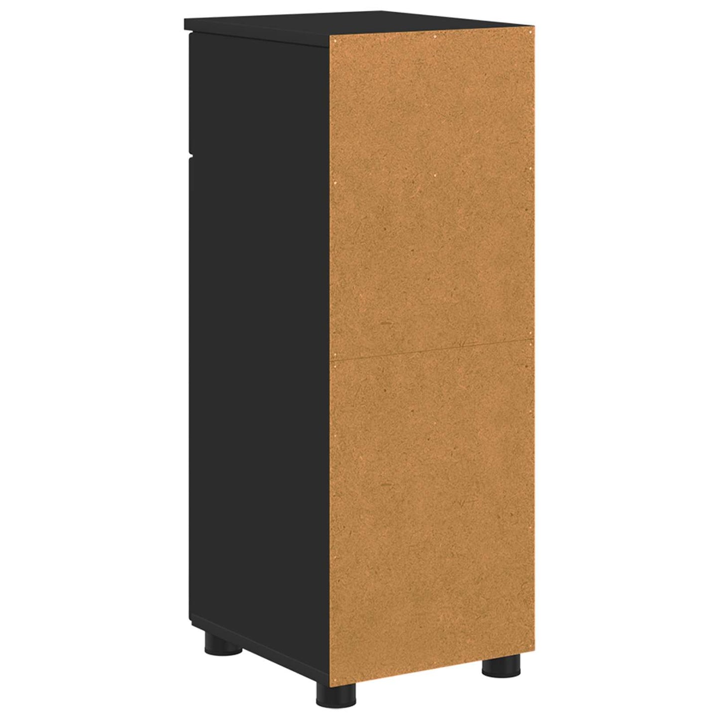 Baderomsskap Svart 30 x 35 x 80 cm Konstruert tre & Metall