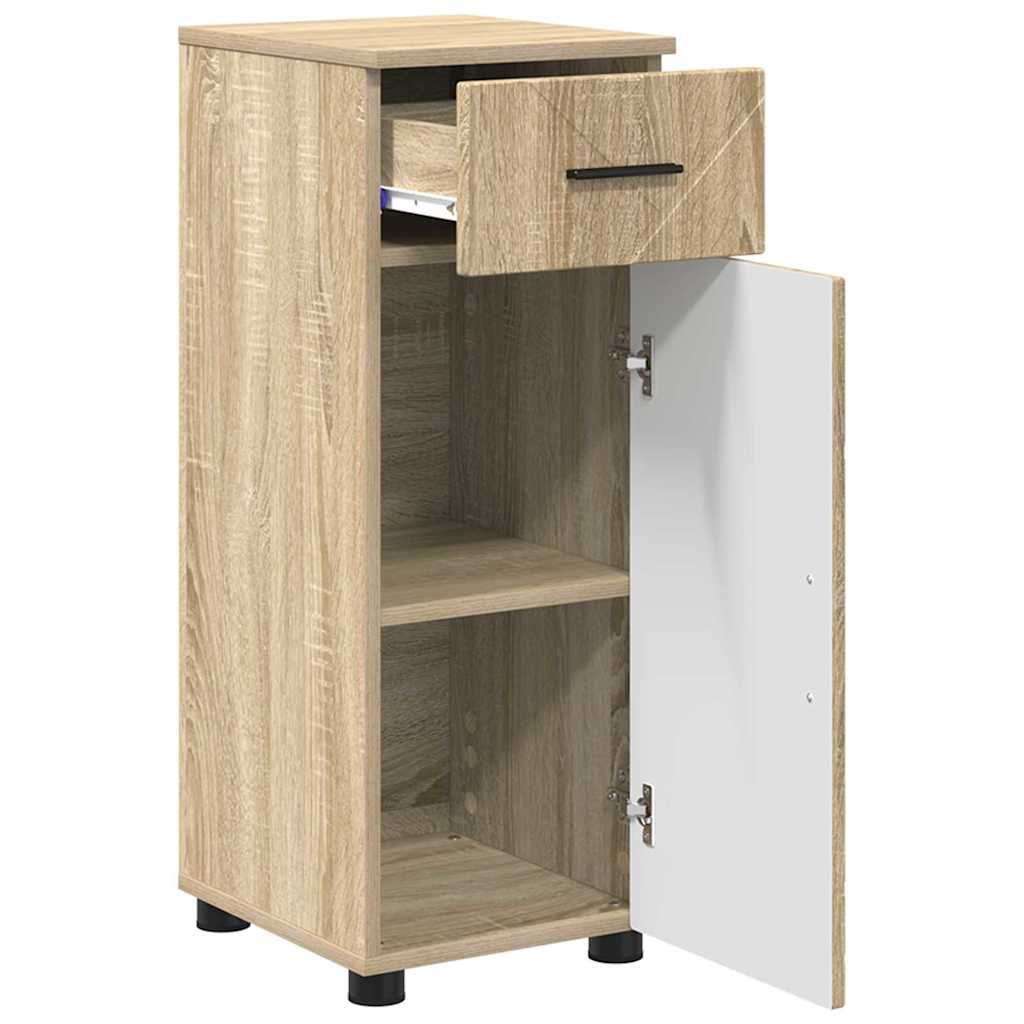 Baderomsskap Sonoma eik 30 x 35 x 80 cm Konstruert tre & Metall
