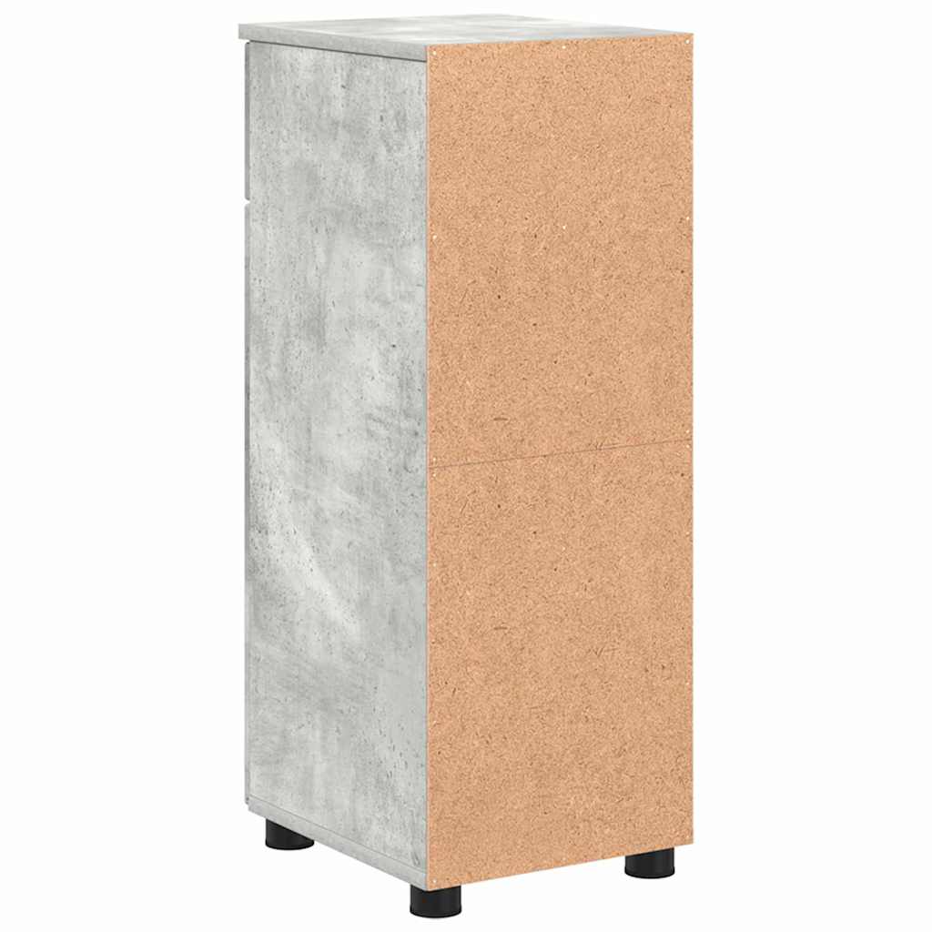 Baderomsskap Betonggrå 30 x 35 x 80 cm Konstruert tre & Metall