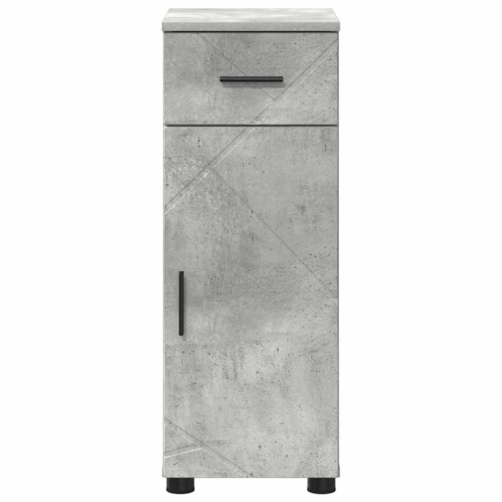 Baderomsskap Betonggrå 30 x 35 x 80 cm Konstruert tre & Metall