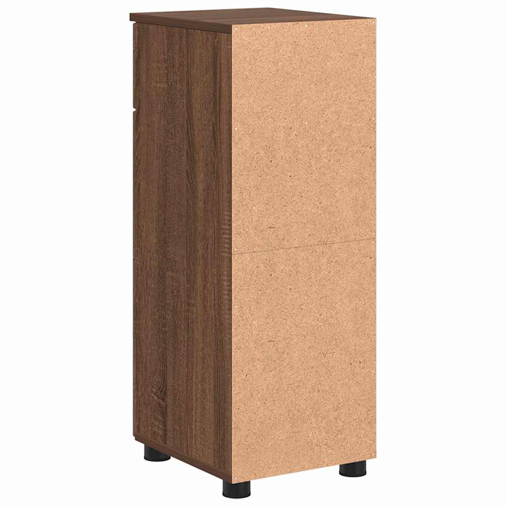 Baderomsskap Brun Eik 30 x 35 x 80 cm Konstruert tre & Metall
