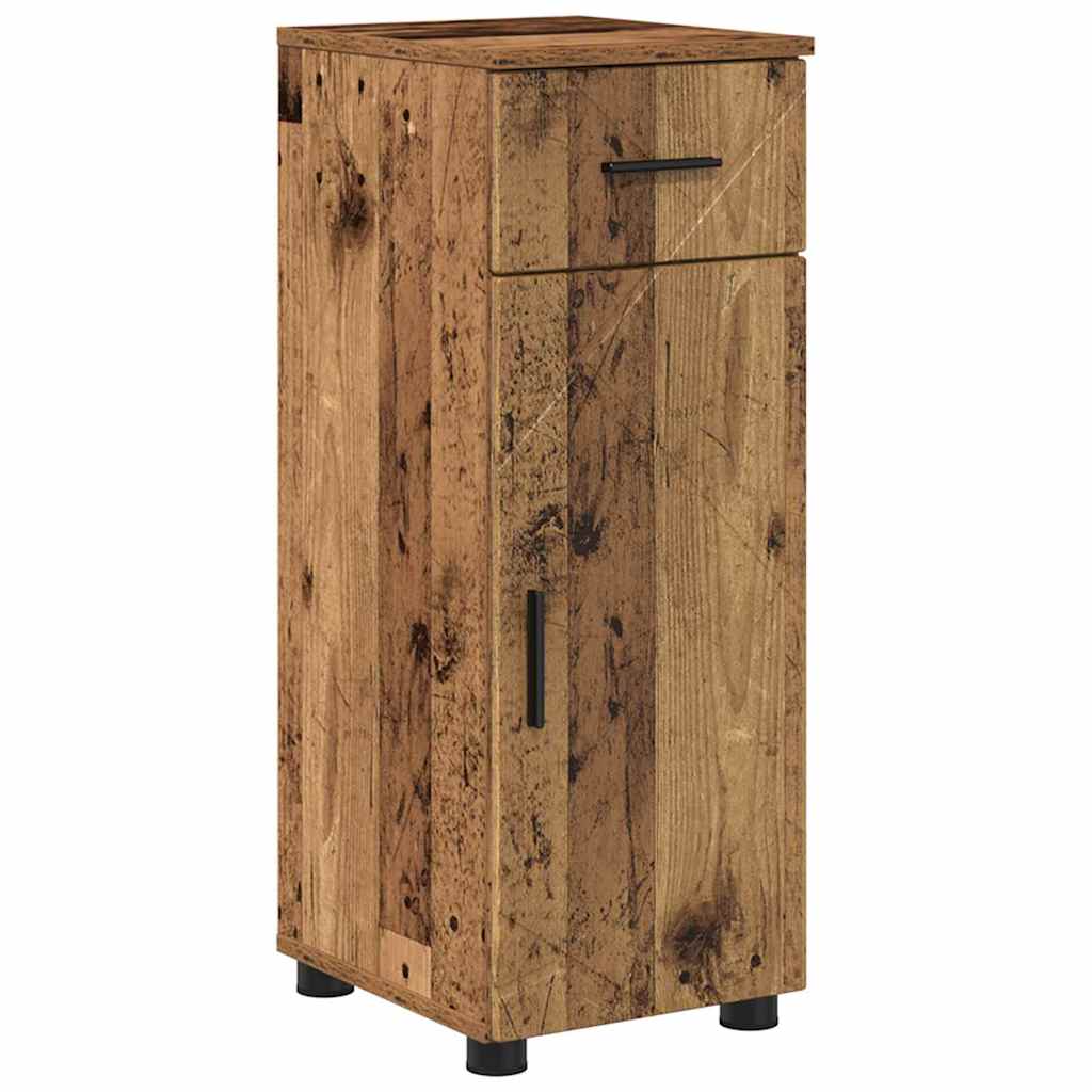 Baderomsskap Gamle tre 30 x 35 x 80 cm Konstruert tre & Metall