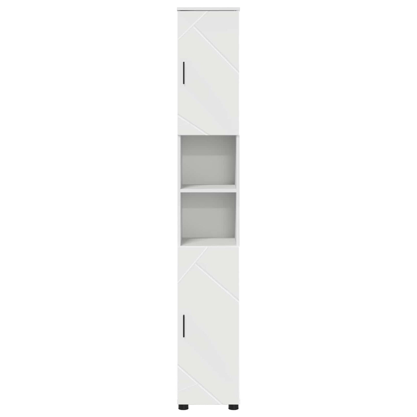 Baderomsskap Hvit 30 x 35 x 192 cm Konstruert tre & Metall