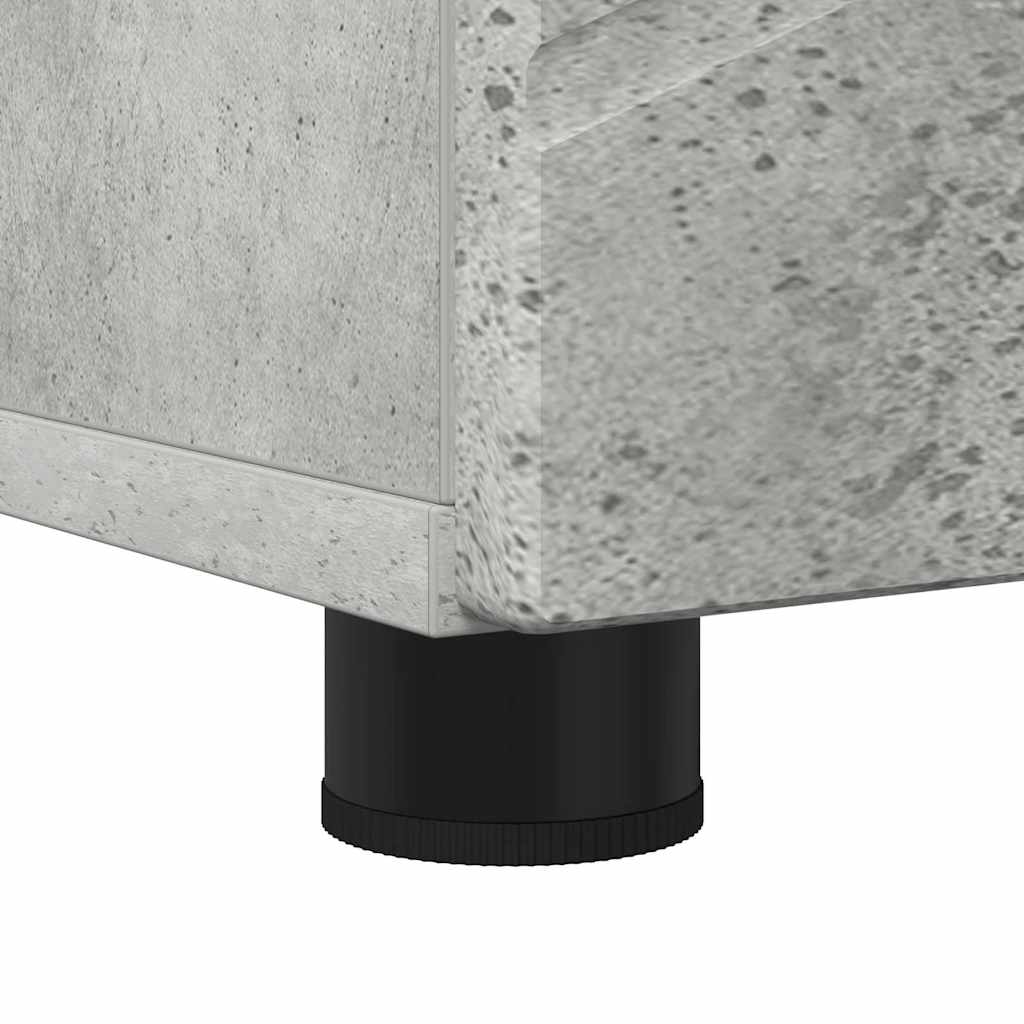 Baderomsskap Betonggrå 30 x 35 x 192 cm Konstruert tre & Metall