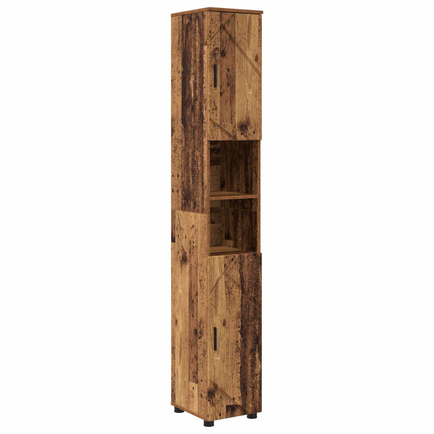 Baderomsskap Gamle tre 30 x 35 x 192 cm Konstruert tre & Metall