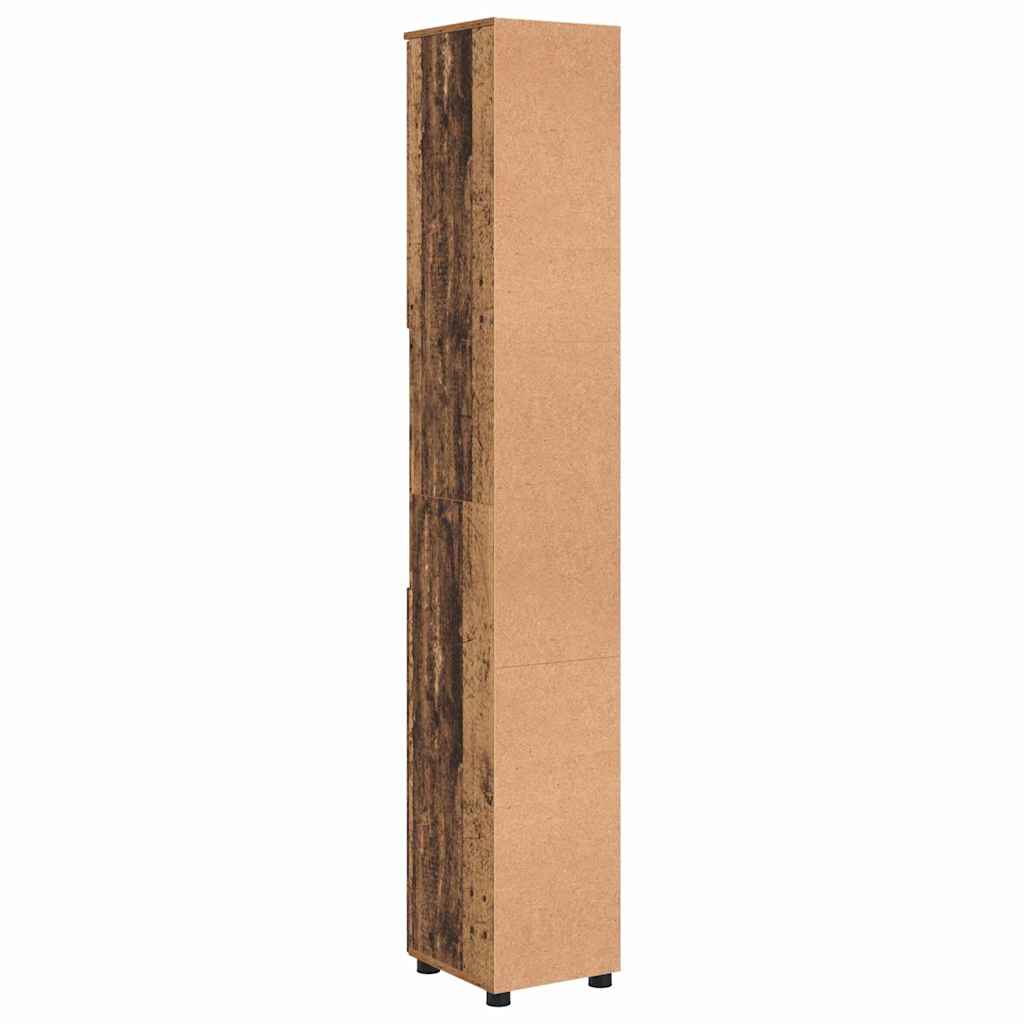 Baderomsskap Gamle tre 30 x 35 x 192 cm Konstruert tre & Metall