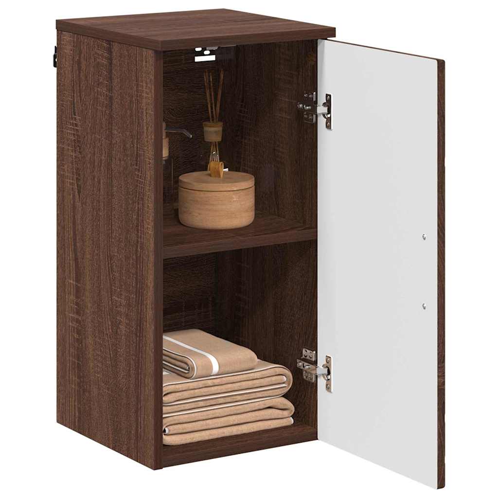Baderomsskap Brun Eik 30 x 31,5 x 61 cm Konstruert tre & Metall